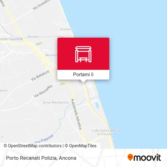 Mappa Porto Recanati Polizia