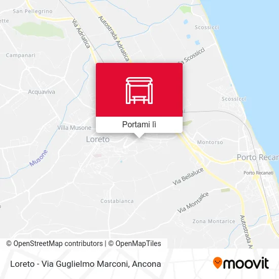 Mappa Loreto - Via Guglielmo Marconi