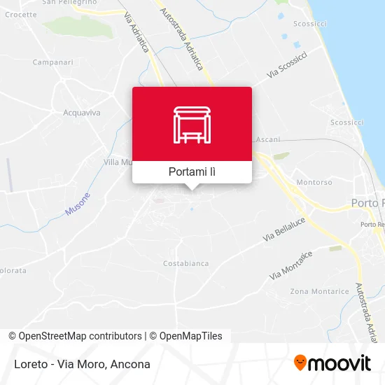 Mappa Loreto - Via Moro