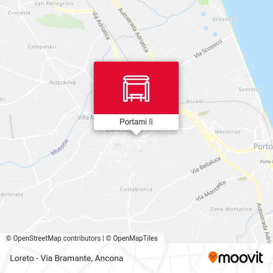 Mappa Loreto - Via Bramante