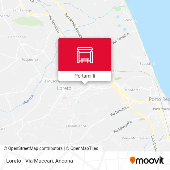 Mappa Loreto - Via Maccari