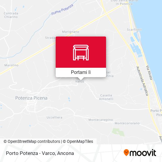 Mappa Porto Potenza - Varco