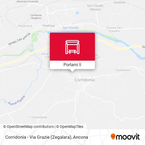 Mappa Corridonia - Via Grazie (Zegalara)