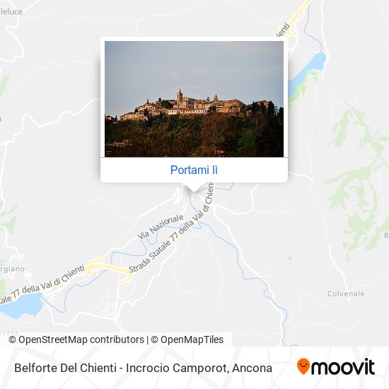Mappa Belforte Del Chienti - Incrocio Camporot
