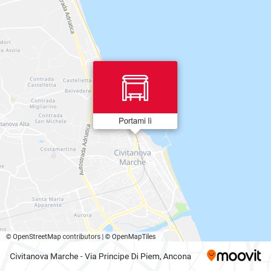 Mappa Civitanova Marche - Via Principe Di Piem