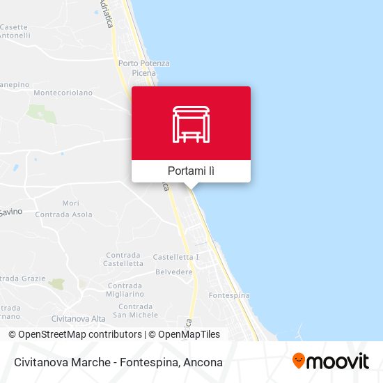 Mappa Civitanova Marche - Fontespina