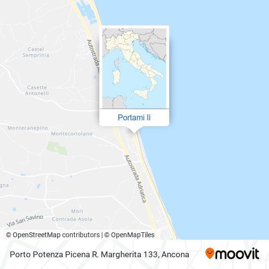 Mappa Porto Potenza Picena R. Margherita 133