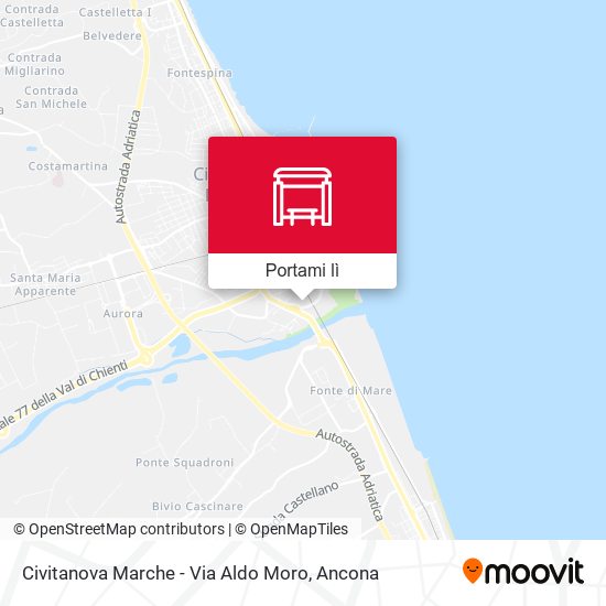 Mappa Civitanova Marche - Via Aldo Moro