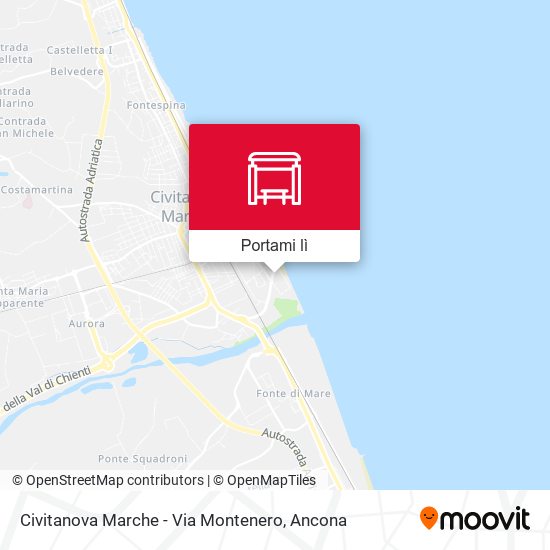 Mappa Civitanova Marche - Via Montenero