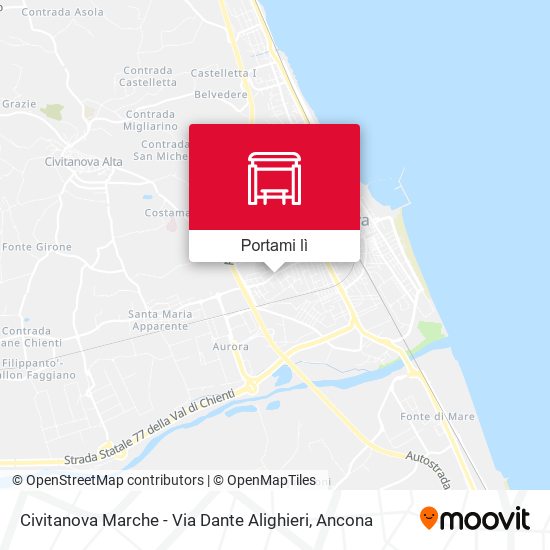 Mappa Civitanova Marche - Via Dante Alighieri