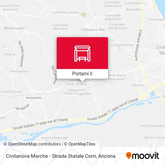 Mappa Civitanova Marche - Strada Statale Corri