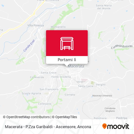 Mappa Macerata - P.Zza Garibaldi - Ascensore