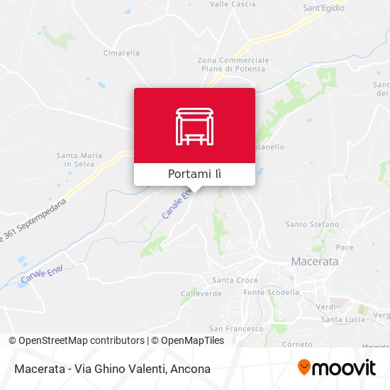 Mappa Macerata - Via Ghino Valenti