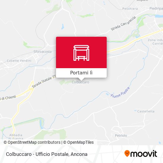 Mappa Colbuccaro - Ufficio Postale