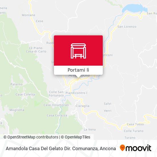 Mappa Amandola Casa Del Gelato Dir. Comunanza