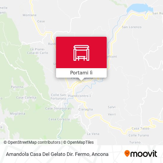 Mappa Amandola Casa Del Gelato Dir. Fermo