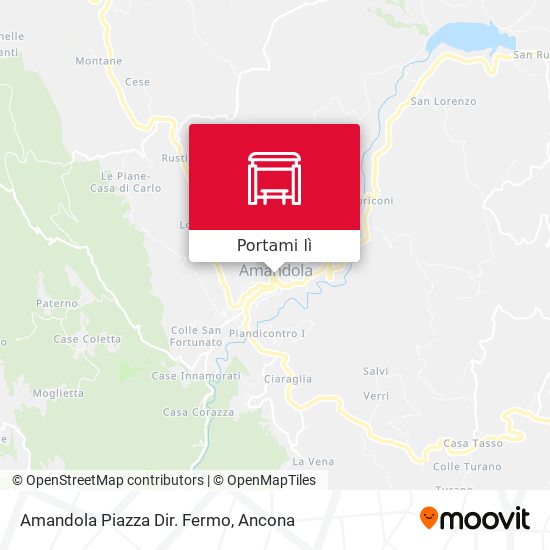 Mappa Amandola Piazza Dir. Fermo