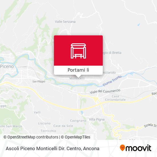 Mappa Ascoli Piceno Monticelli Dir. Centro