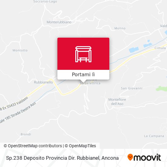 Mappa Sp.238 Deposito Provincia Dir. Rubbianel