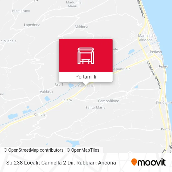 Mappa Sp.238 Localit Cannella 2 Dir. Rubbian