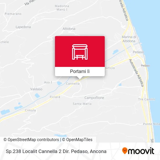 Mappa Sp.238 Localit Cannella 2 Dir. Pedaso