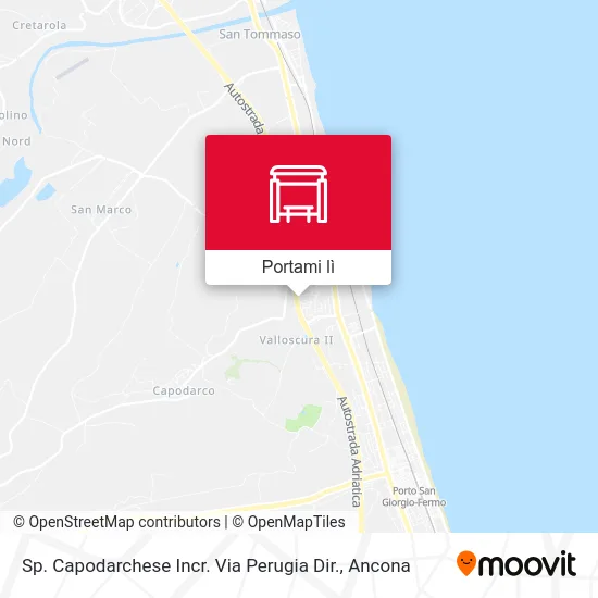 Mappa Sp. Capodarchese Incr. Via Perugia Dir.