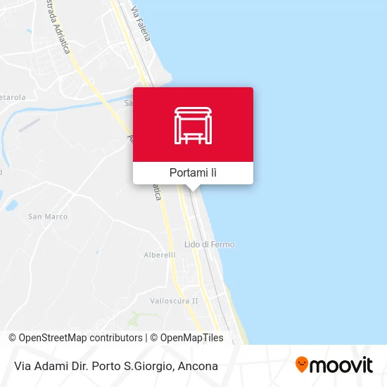 Mappa Via Adami Dir. Porto S.Giorgio
