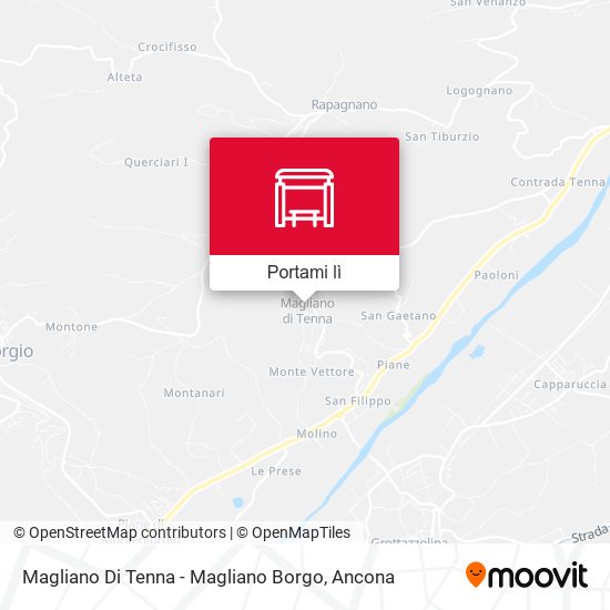 Mappa Magliano Di Tenna - Magliano  Borgo