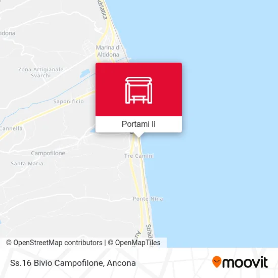 Mappa Ss.16 Bivio Campofilone