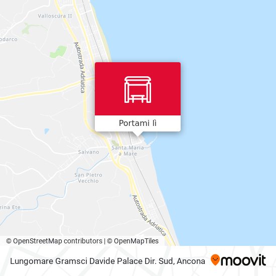 Mappa Lungomare Gramsci Davide Palace Dir. Sud