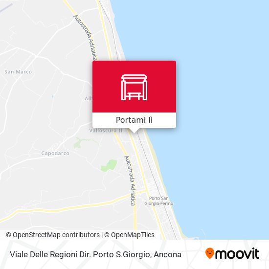 Mappa Viale Delle Regioni Dir. Porto S.Giorgio