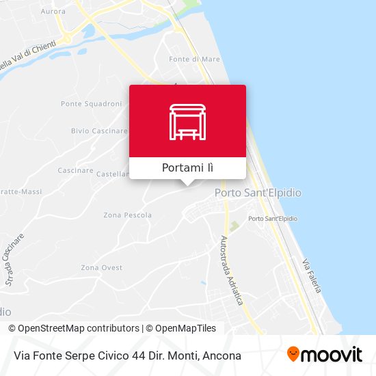 Mappa Via Fonte Serpe Civico 44 Dir. Monti