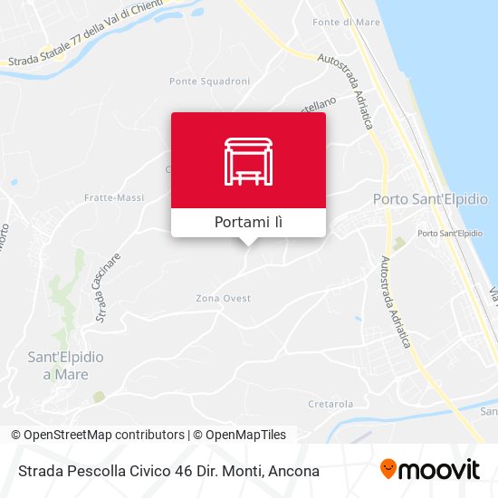 Mappa Strada Pescolla Civico 46 Dir. Monti