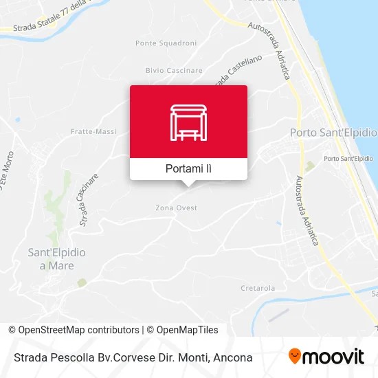 Mappa Strada Pescolla Bv.Corvese Dir. Monti