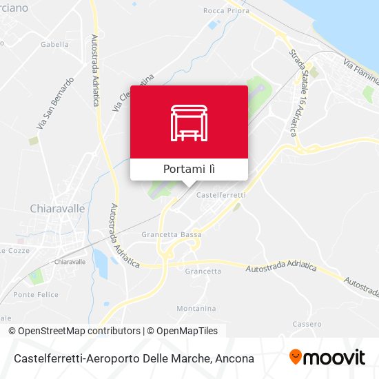 Mappa Castelferretti-Aeroporto Delle Marche