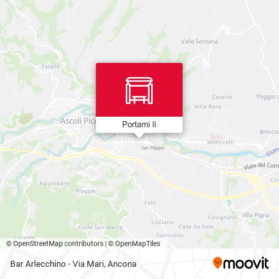 Mappa Bar Arlecchino - Via Mari