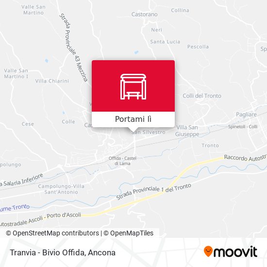 Mappa Tranvia - Bivio Offida