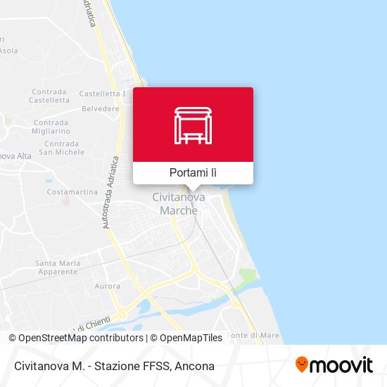 Mappa Civitanova M. - Stazione FFSS