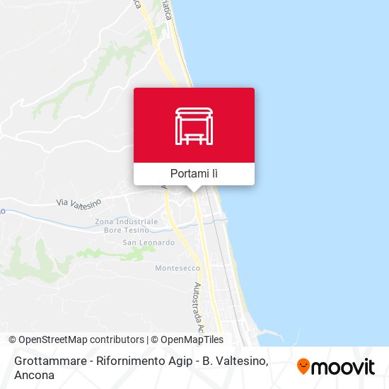 Mappa Grottammare - Rifornimento Agip - B. Valtesino