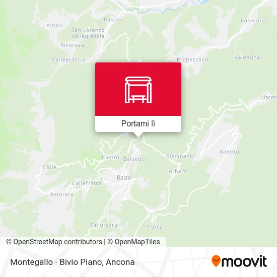 Mappa Montegallo - Bivio Piano