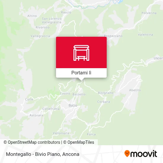 Mappa Montegallo - Bivio Piano