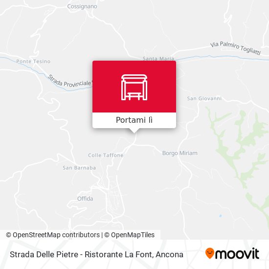 Mappa Strada Delle Pietre - Ristorante La Font