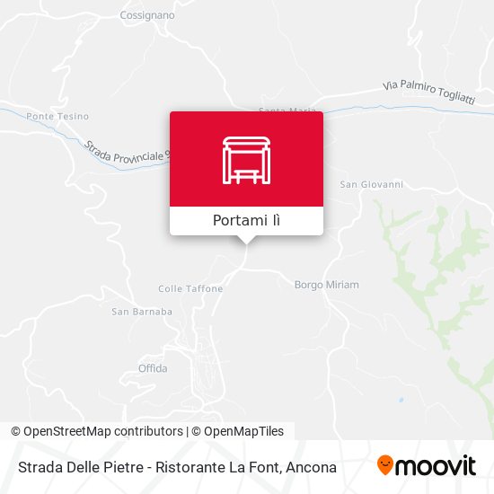 Mappa Strada Delle Pietre - Ristorante La Font