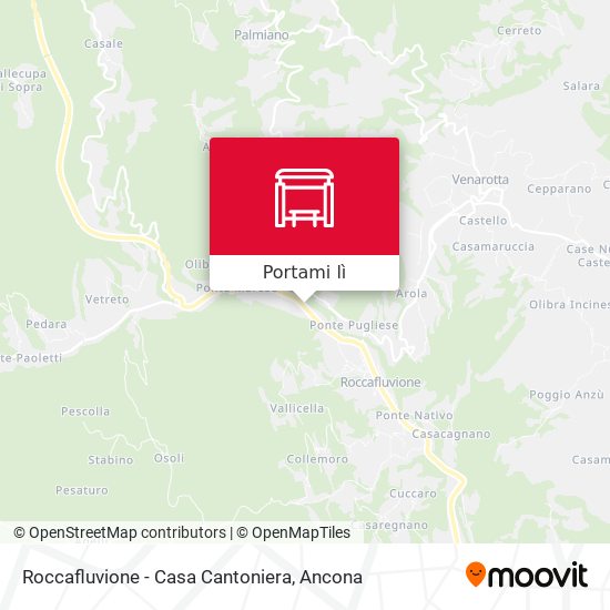 Mappa Roccafluvione - Casa Cantoniera