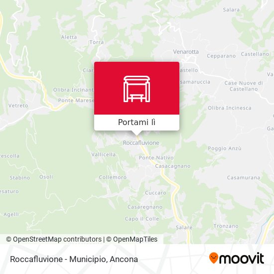 Mappa Roccafluvione - Municipio