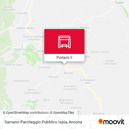 Mappa Sarnano-Parcheggio Pubblico Ispia