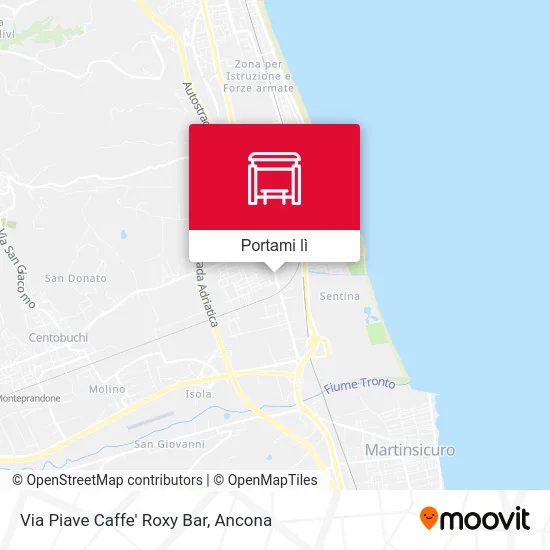 Mappa Via Piave Caffe' Roxy Bar