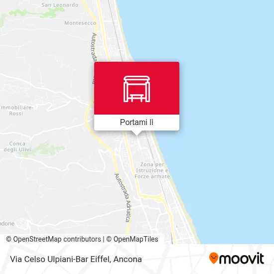 Mappa Via Celso Ulpiani-Bar Eiffel