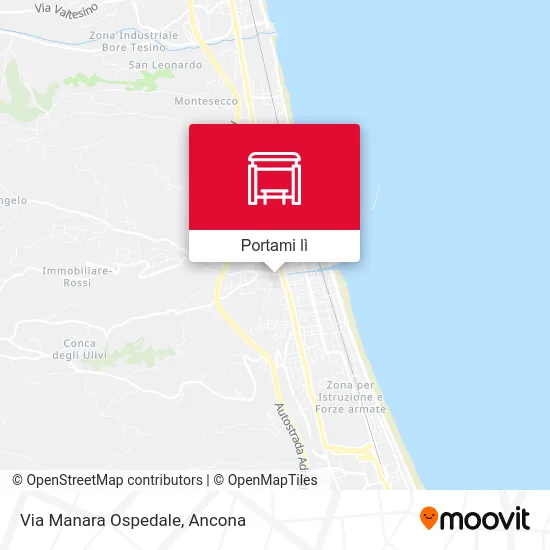 Mappa Via Manara Ospedale