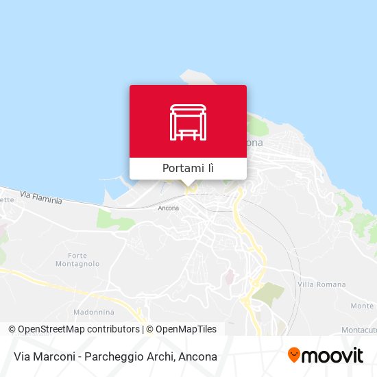 Mappa Via Marconi - Parcheggio Archi